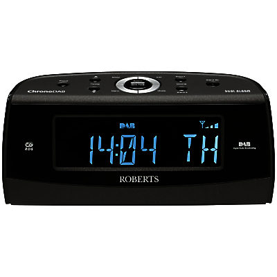 ROBERTS ChronoDAB DAB/FM Digital Clock Radio, Black